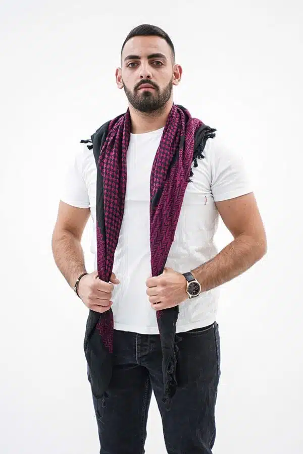 Ramallah Black Hirbawi® Kufiya Man Pose