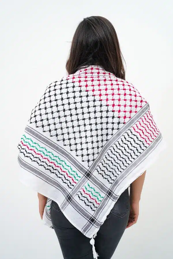 Palestine Flag Hirbawi® Kufiya Woman Back