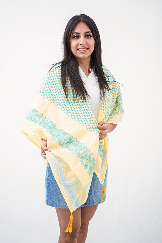 Mar Elias Yellow Hirbawi® Kufiya Woman Smile